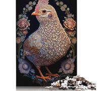 Colourful Metal Rooster Puzzle Challenging And Brainteasing 100% Recycled Cardboard Jigsaw Puzzle for Adult Children 1000pcs (38x26cm)