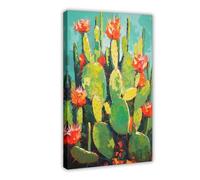Colourful Mexican Cactus Canvas Poster Bedroom Decor Landscape Office Room Decor Gift 12x18inch(30x45cm)