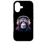 Colourful Monkey With Headphones & Glasses Musical Monkey Case for iPhone 17