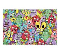 Colourful Monster 100 Piece Jigsaw Puzzle With Extra Large Pieces for Adults and Children Age 6 Years And Up