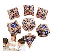 Colourful Multi-Sided Dice Set - 7 Pack Multiidea Play Dice, Portable Funny Children's Toy Set | Creative Dice Kit for Board Games, Family Binding, Outdoor Camping, Friends Parties and Tabl