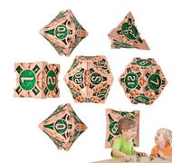 Colourful Multi-Sided Dice Set - 7 Pack Multiidea Play Dice, Portable Funny Children's Toy Set | Creative Dice Kit for Board Games, Family Binding, Outdoor Camping, Friends Parties and Tabl