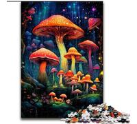 Colourful Mushroom Art 1000 Piece Jigsaw Puzzles for Adults Gifts, for Age 14+ Game Wall Decoration Unique Gifts for Birthday And Christmas (50x75cm)
