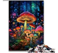 Colourful Mushroom Art 1000 Pieces Jigsaw Puzzles For Teens And Adults, Family Game Stress Reliever Difficult Challenge Great Gifts And Toys (26x38cm)