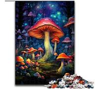 Colourful Mushroom Art Adult Jigsaws 1000 Pieces Difficult, Toys Educational Games Stress Relieving Unique Birthday And Gifts (50x75cm)