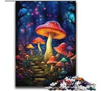 Colourful Mushroom Art Adult Jigsaws 2000 Pieces Difficult, Toys Educational Games Stress Relieving Unique Birthday And Gifts (70x100cm)