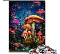Colourful Mushroom Art Jigsaws 1000 Pieces for Teenagers, Family Activity Fun at Home Activities, Birthday Present,Travel Gifts (50x75cm)