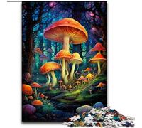 Colourful Mushroom Art Puzzles 1000 Pieces for Adults, Staycation Kill Time Birthday Present, Gifts, Wall Art for 14+ (50x75cm)