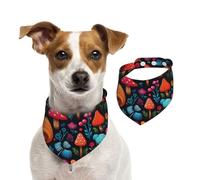 Colourful Mushrooms Dog Bandana for Small Medium Large Dogs, Cat Dogs Kerchief Triangle Bibs Scarf for Girl Or Boy