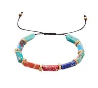 Colourful Natural Stone Bead Bracelet Cute Gift Crystal Bracelet is Perfect Gift for Friends and Girls Let Crystal Bracelet Be Your Beautiful Friendship Analogue Watch Men, one size, Natural stone, No