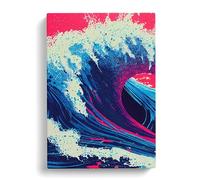 Colourful Ocean Wave Canvas Wall Art Print 30x20 Inch