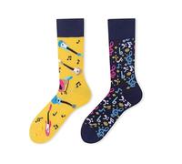 Colourful Odd Crew Socks for Men & Women - Cartoon Mismatched Socks Animal, Fruit & Art Designs, Fun Casual Long Socks, Ideal Gifts