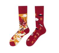 Colourful Odd Crew Socks for Men & Women - Cartoon Mismatched Socks Animal, Fruit & Art Designs, Fun Casual Long Socks, Ideal Gifts