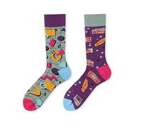 Colourful Odd Crew Socks for Men & Women - Cartoon Mismatched Socks Animal, Fruit & Art Designs, Fun Casual Long Socks, Ideal Gifts
