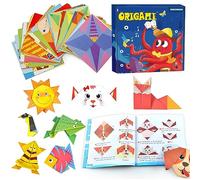 Colourful Origami Paper,Origami Kit for Kids,Origami Kit with Guiding Book, 108 Sheets Paper with 54 Patterns, DIY Art and Craft Projects Activity, Beginners Children's Day Gift Childs Boys Girls