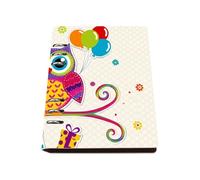 Colourful Owl Notebook A5, Pu Leather Notebooks, Lined Paper Reporters Notebook 180Pages/90Sheets, Lined Journal for School, A5 Note Book for Journaling Writing, College Essentials Journal Diary