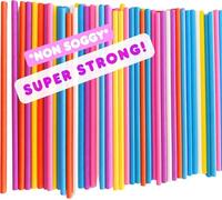 Colourful Paper Straws 100 Pack,Multi Colored Drinking Straws-Bubblegum Colours-Biodegradable,Food Safe,Planet friendly!For Party,Kids Party,Wedding,Camping,Pubs/Bars,Baby Shower,Schools or any Event!