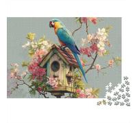 Colourful Parrot Jigsaw Puzzle A Fun Family Game Suitable for Adults Teenagers And Children Super Difficult Unique Design 500pcs (52x38cm)