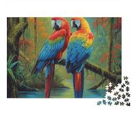 Colourful Parrot Jigsaw Puzzle A Fun Family Game Suitable for Adults Teenagers And Children Super Difficult Unique Design 500pcs (52x38cm)