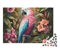 Colourful Parrot Jigsaw Puzzle Educational Puzzle Game Suitable for Home Decoration Relatively Difficult 500pcs (52x38cm)