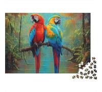 Colourful Parrot Jigsaw Puzzle Fun Educational Game Suitable for All The Family High Difficulty But Not Boring 300pcs (40x28cm)