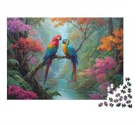 Colourful Parrot Jigsaw Puzzles Extremely Challenging Perfect for Passing The Time Strengthen Bonds Suitable for All Ages 500pcs (52x38cm)