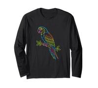 Colourful Parrots Bird Lover Watercolor Graphic T-Shirt Kids Long Sleeve T-Shirt
