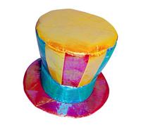 Colourful Party Hat - Clown Costume Hat, Funny Wig Hat, Circus Performer Hat, Vibrant Rainbow Style Design, Lightweight Head Food Prop, Stretch Fit Hat with Fabric Liner for Costume Fans