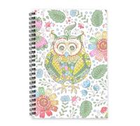 Colourful Patterned Owls 2026 Journal Diary A5 To Do List Notebook Daily Journal Daily for Women Planner Diary for Travel Week To View Monthly Year Planner with Dotted Line Note Page Slim