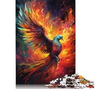Colourful Phoenix Art 500 Piece Jigsaw Puzzle for Adult Toy Intellectual Game Educational Game for Adult Stress Relief Home Decoration 500pcs (52x38cm)