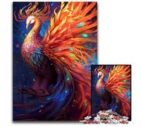 Colourful Phoenix Bird Jigsaw Puzzle 1000 Pieces Wooden Puzzles Fun at Home Activities, Birthday Present, Travel Gifts 50x75CM/19.68x29.52inch