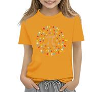 Colourful Pi Digits Number Day T Shirt for Kids Boys Girls 2025 3.14 Pi Day Tee Shirts Top Costume for School Maths Numeracy Day Mathematics Lover (Yellow, 4-5 Years)