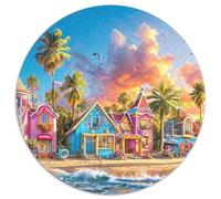 Colourful Pleasure Coast Puzzle 1000Pc Jigsaw Rotundity Jigsaws Adults Kids Puzzles Games Inspirational Adult Challenge Reliever Family Game Stress 1000pcs (67.5x67.5cm)