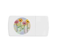 'Colourful Poppies' Pill Box with Tablet Splitter (PI00034999)