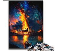 Colourful Psychedelic Boat Jigsaw Puzzles for Teenagers, for Age 14+ Fun Games Fun Activities at Home, Birthday Gifts, Travel Gifts (70x100cm)