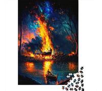 Colourful Psychedelic Boat Puzzles for Adults 1000 Pieces Puzzle for Adults And Teenager Family Game 1000pcs (38x26cm)