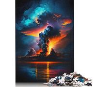 Colourful Psychedelic Volcanoes Puzzle for Adults Puzzle 1000 Piece Adult Jigsaw Puzzle Square Puzzles Relax Puzzles Games 1000pcs (75x50cm)