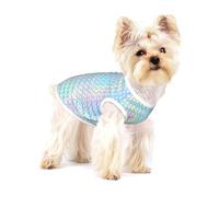 Colourful Rainbow Colour Hologram Holographic,Cotton Sleeveless Pet T-Shirt Soft Stretchy Puppy Breathable Vest,M