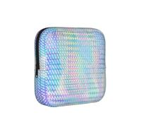 Colourful Rainbow Colour Hologram Holographic, Sanitary Pad Storage Bag, Pad Holder Bag with Zipper, Change Purse