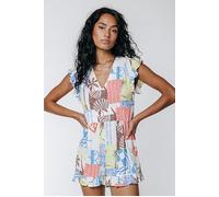Colourful Rebel Ilza Patchwork Playsuit Multicolor size L | Bodies Outlet | Women L