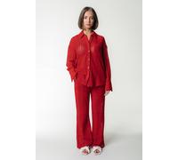 Colourful Rebel Melody Crochet Straight Pants Poppy Red size S | Formal Pants Outlet | Women | Red S