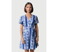 Colourful Rebel Nova Palm Real Wrap Mini Dress Ss Bright Blue size S | Mini Dresses Outlet | Women | Blue S