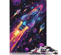 Colourful Rockets Puzzle DIY Game Paper Rectangular Jigsaw Puzzle for Boy Or Girl Birthday Present 1000pcs (75x50cm)