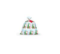 Unique Jumbo Santa Plastic Gift Bag - 1 Pc, Large, Red and White, Christmas