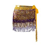 Colourful Sequin Skirt Women's with Fringes, Tassels Skirt Women's Sequins, Glitter Fringe Skirt with Bow Sexy Hip Scarf Skirts Tango Belly Dance Dance Skirt Rave Festival Outfit for Halloween and