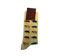 Colourful Sheep on Yellow Socks by The Tie Studio
