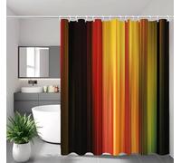 Colourful Shower Curtain, Waterproof Shower Curtain for Bathroom with 12 Hooks, Weighted Hem, Polyester Fabric Washable Quick Dry for Bathtub Outdoor Garden Decor Stripe 140 x 180 cm 55 x 71 In 2Y#407