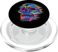 Colourful Skeleton Skull Colourful Psychedelic Human Skull PopSockets PopGrip for MagSafe