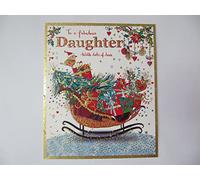 Colourful Sleigh Greeting Card - Great Daughter