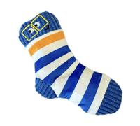 Colourful Sock-Shaped Squeaky Toy for Dogs, Soft Plush Chewing Exercise, Engagement Toy, Treat, Feeding Station for Pet Teeth, Interactive Dog Toy with Sound